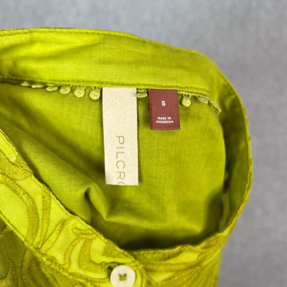 Anthropologie Pilcro Womens S Bella Embroidered Button Down Shirt - Picture 7 of 7